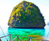 โปรแกรมเกาะพีพี จุดชมวิวเกาะพีพี เกาะไม้ท่อน เกาะไข่