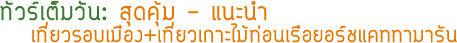 ทัวร์เต็มวันสุดคุ้มเที่ยวรอบเมืองภูเก็ตและเที่ยวเกาะไม้ท่อนเรือยอร์ชแคททามารัน